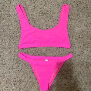 Topshop neon pink bikini